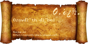 Ozsváth Ábel névjegykártya